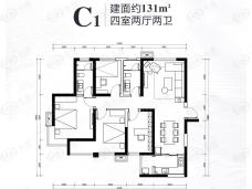 合能枫丹唐悦4室2厅2卫户型图