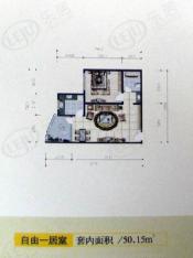 平安家园房型: 一房;  面积段: 45.9 －50.15 平方米;户型图