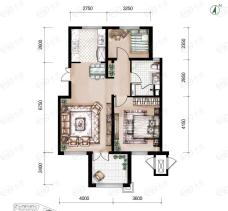 万通生态城新新家园二期A2b户型户型图