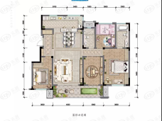 飞洋华府优山郡4室2厅2卫户型图