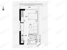 保利国际广场1室1厅1卫户型图