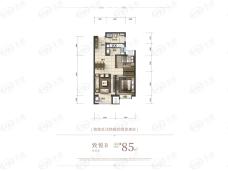 路劲太阳城心邸2室2厅1卫户型图