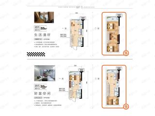 中南SOHO城公寓35㎡户型户型图