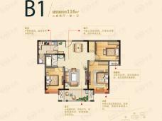 雍福龙庭3室2厅1卫户型图