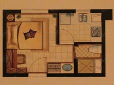 吾悦国际广场F1户型 1室1厅1卫户型图