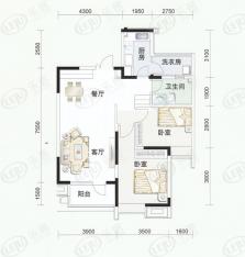 香邑国际2、3、10#标准层B2G户型图