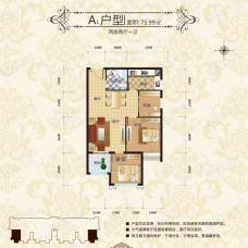 鹏程金色城市A1户型户型图