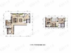 蓝润·泷门4室2厅2卫户型图