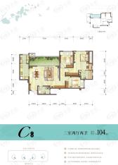 新江与城新江与城清晖时光C户型户型图