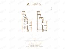 碧桂园玖锦台3室2厅2卫户型图