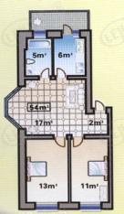 日升家园二房一厅一卫－54平方米(使用面积)-150套户型图