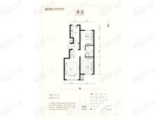 绿城·沈阳全运村三期电梯洋房蘭园 82平米户型户型图