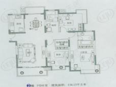 瑞禾花园房型: 三房;  面积段: 112.19 －134.78 平方米;
户型图