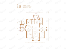 首城南湖璟院3室2厅2卫户型图