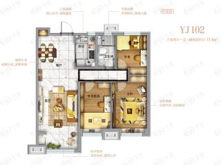 惠泽嘉苑YJ102户型图