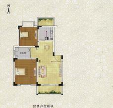 天力百好锦园二期多层洋房13#楼两房户型户型图