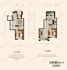 天安豪园3室2厅2卫户型图