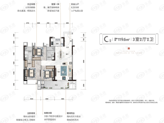 万科理想城C-2户型图