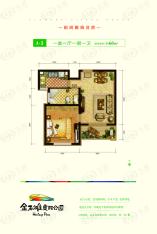 金石滩度假公园1室1厅1卫户型图