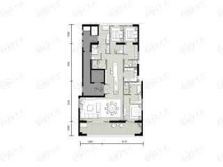 朗基·紫境府C2户型户型图