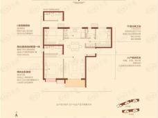 中国铁建万科翡翠国际129平三室户型图