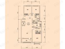 福美健康城·公园郡高层三室A户型户型图