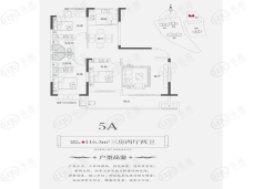 东投·归雁台3室2厅2卫户型图