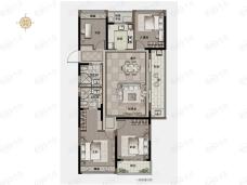 中国铁建滨江古翠蓝庭4室2厅2卫户型图