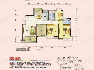 润鸿水尚22、26#楼B(A)户型户型图