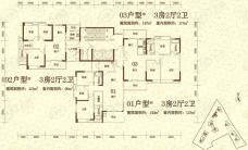 鹏达丽水湾3室2厅2卫户型图