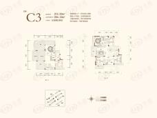 北新御龙湾洋房C3户型跃层户型图