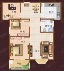 鑫园壹代天骄3室2厅1卫户型图