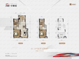 万科翡翠滨江D1-3户型图