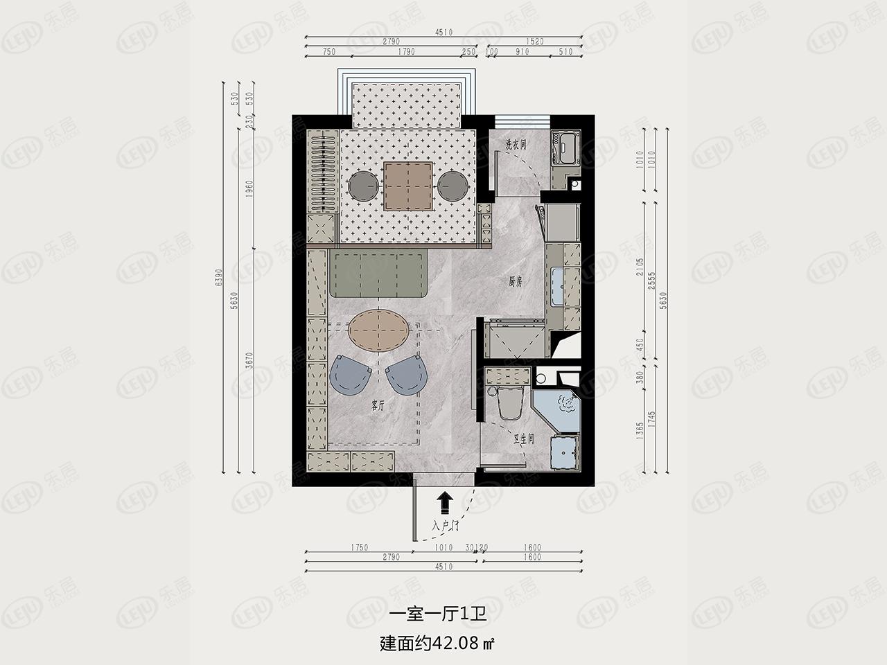 河西板块商圈富地·凯旋门最新价格来袭，约9999元/㎡，户型建面约42.08~88.71㎡