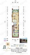 天籁谷国际度假区B1户型1F-1 一室一厅送庭院 套内约43.34平米户型图