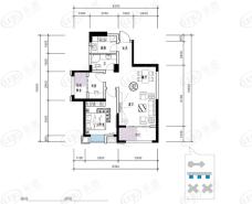 爱乐广场2室2厅2卫户型图