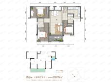 新景·璟歆府3室2厅2卫户型图