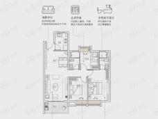 碧桂园华星·世纪学府3室2厅2卫户型图