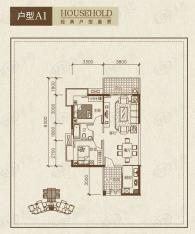 昌茂·城邦2室2厅1卫户型图