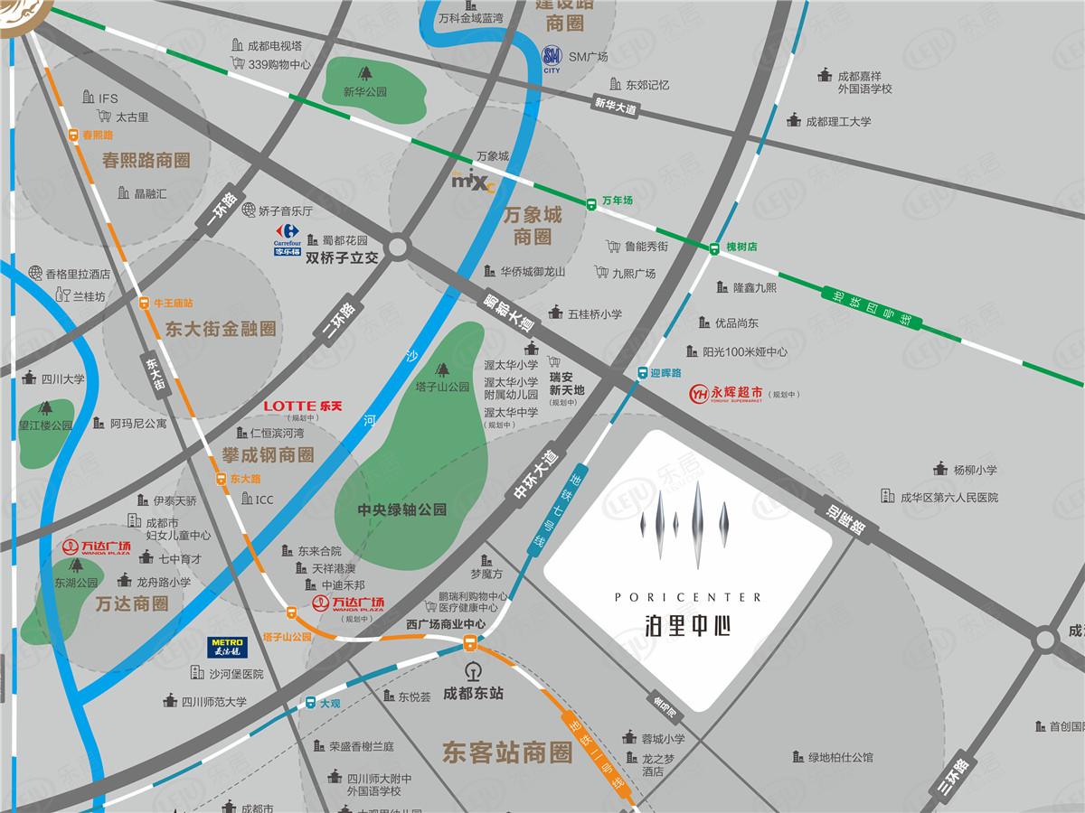 成华成都泊里中心•曜里价格曝光，约56998元/㎡，户型建面约47~82㎡