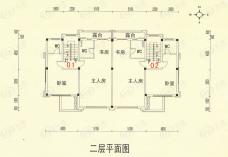 碧桂园山水桃园2室2卫户型图