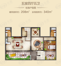 郑开东汇名城5室4厅5卫户型图