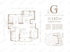 京能雍清丽苑4室2厅2卫户型图