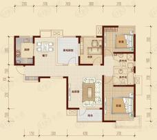 金地叁拾峯3室2厅2卫户型图