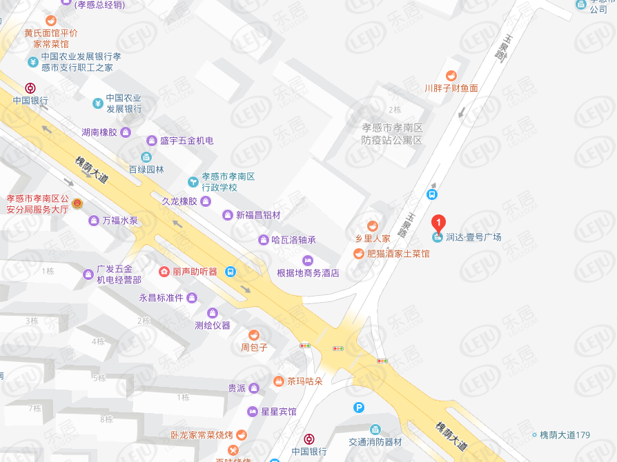 孝南区商圈润达·壹号广场最新价格来袭，约7500元/㎡，户型面积118~178㎡