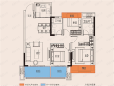 中梁·紫悦首府3室2厅2卫户型图