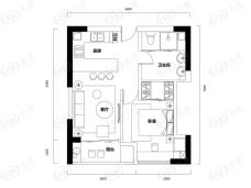 地铁时代·常青城1室1厅1卫户型图