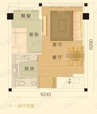 海辰水岸晶座3室2厅2卫户型图