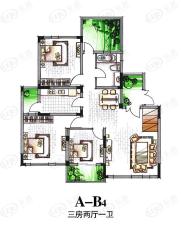 蓉湖山水一期洋房A-B4户型户型图