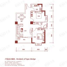 银泰大智嘉园CE-2户型户型图